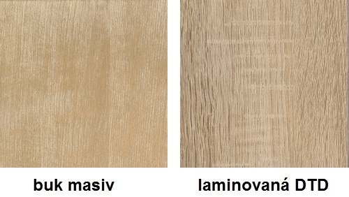 Barva lamino a masivní buk