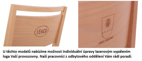 Logo laser vypálení znaku provozovny.