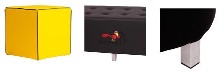 Taburet lze opatřit i paspulí a nerez nohama.